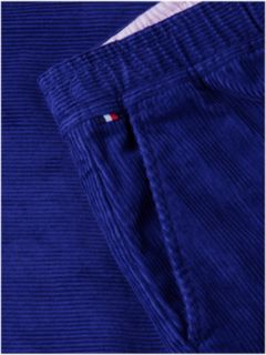 Dover Regular Straight Elasticated Corduroy Chinos — Blue 6