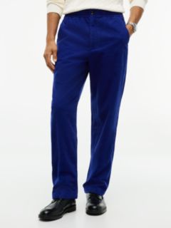 Dover Regular Straight Elasticated Corduroy Chinos — Blue 1