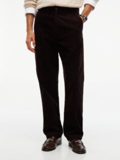 Dover Regular Straight Elasticated Corduroy Chinos — Brown 1