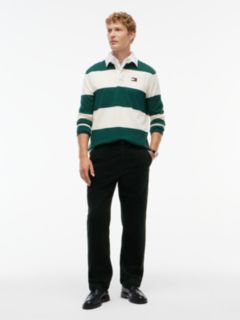 Dover Regular Straight Elasticated Corduroy Chinos — Green 2