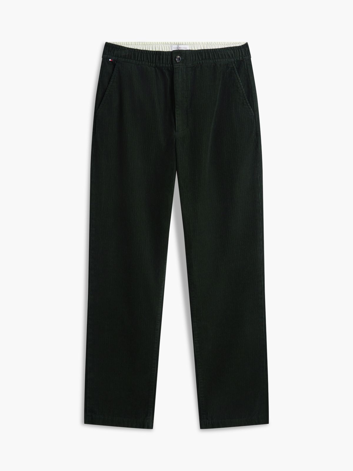 Dover Regular Straight Elasticated Corduroy Chinos — Green