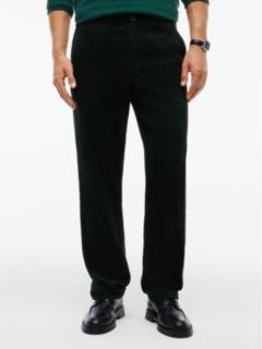 Dover Regular Straight Elasticated Corduroy Chinos — Green 1