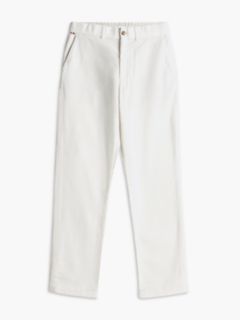 Dover Regular Straight Elasticated Corduroy Chinos — White 6