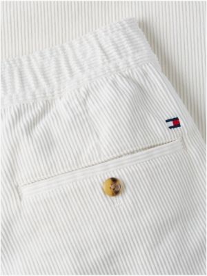 white dover regular straight elasticated corduroy chinos for men tommy hilfiger