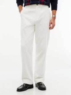 Dover Regular Straight Elasticated Corduroy Chinos — White 1