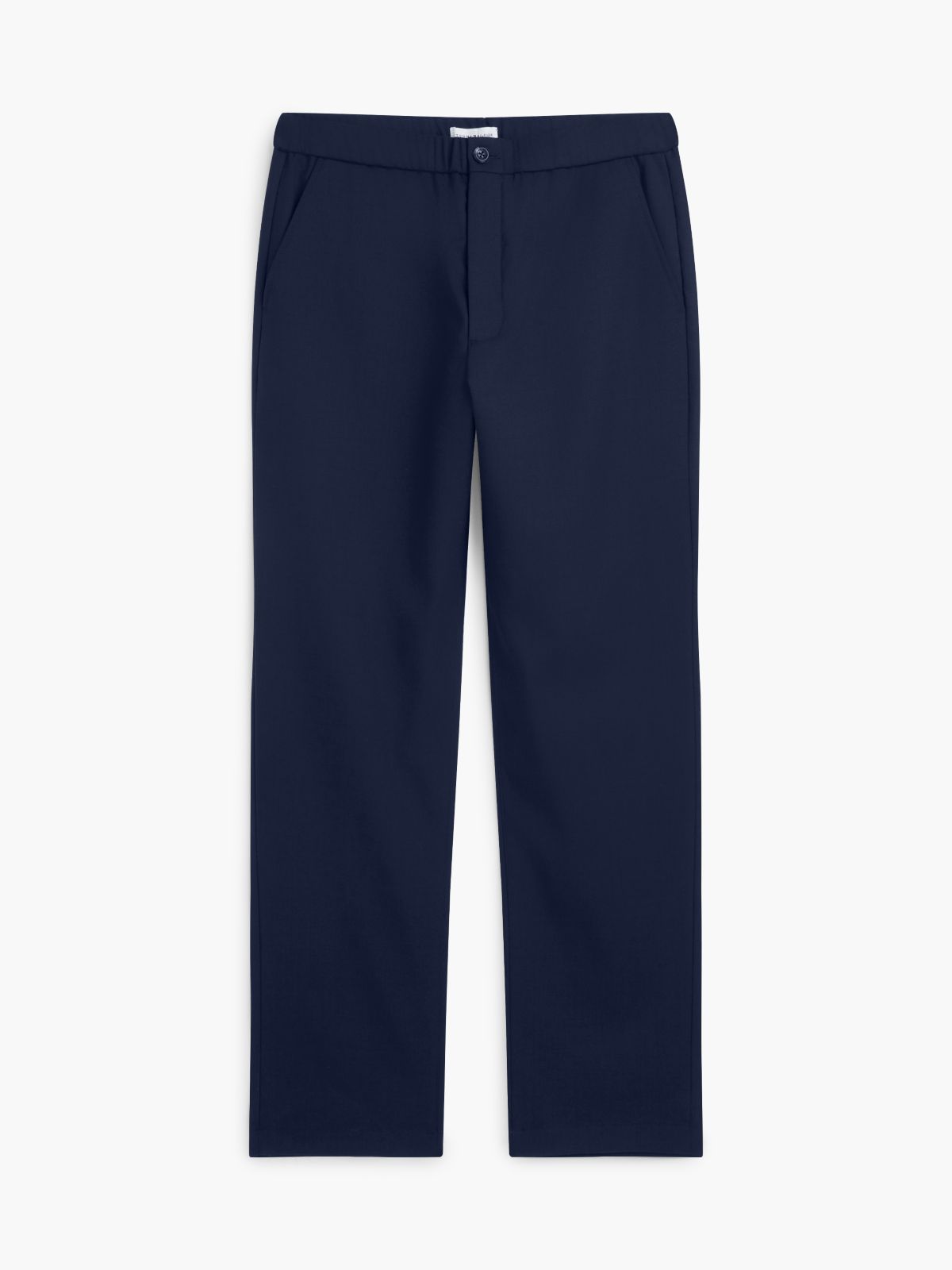 Dover Regular Straight Wool Blend Chinos — Blue