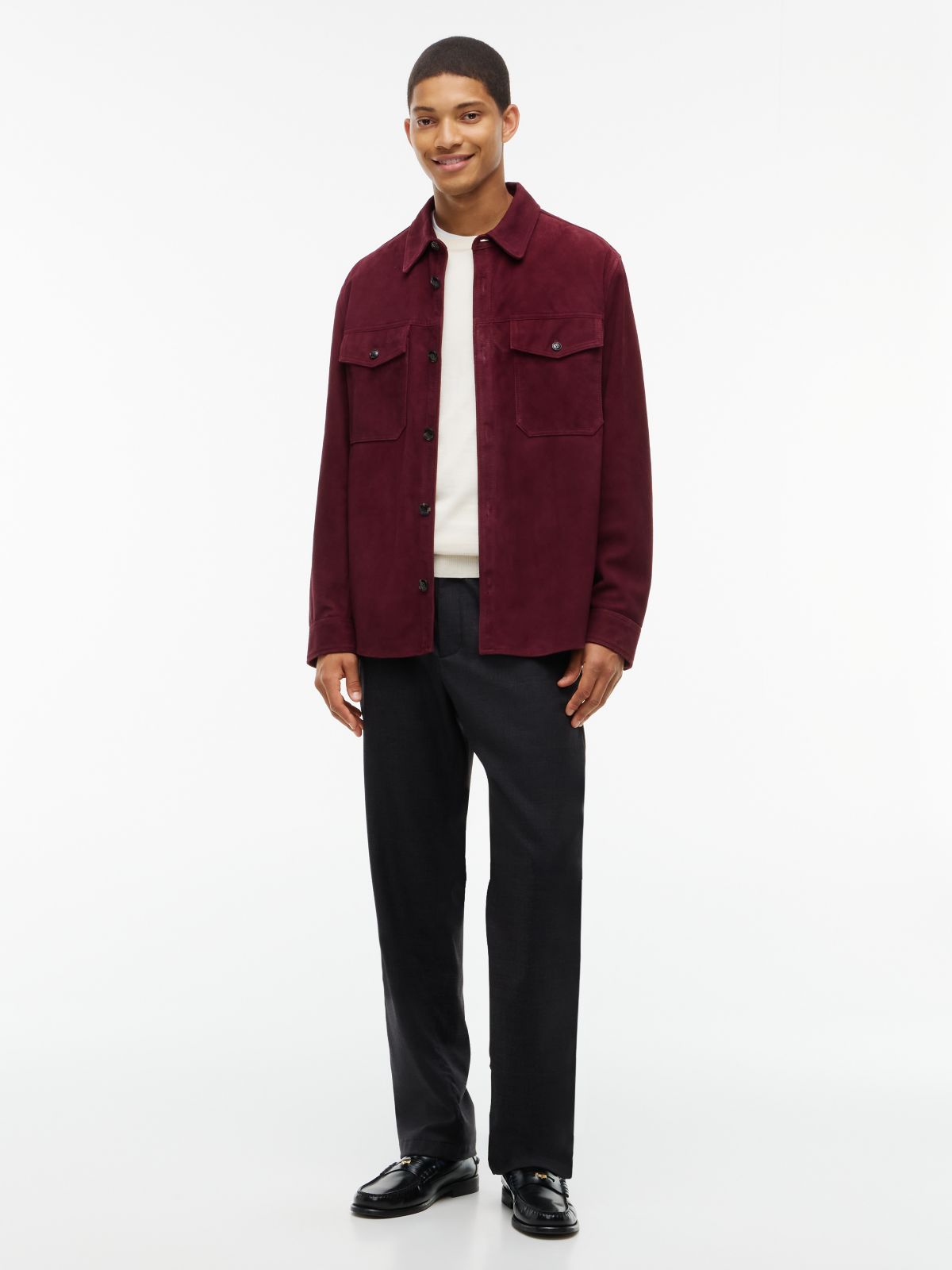 Dover Regular Straight Wool Blend Chinos — Grey