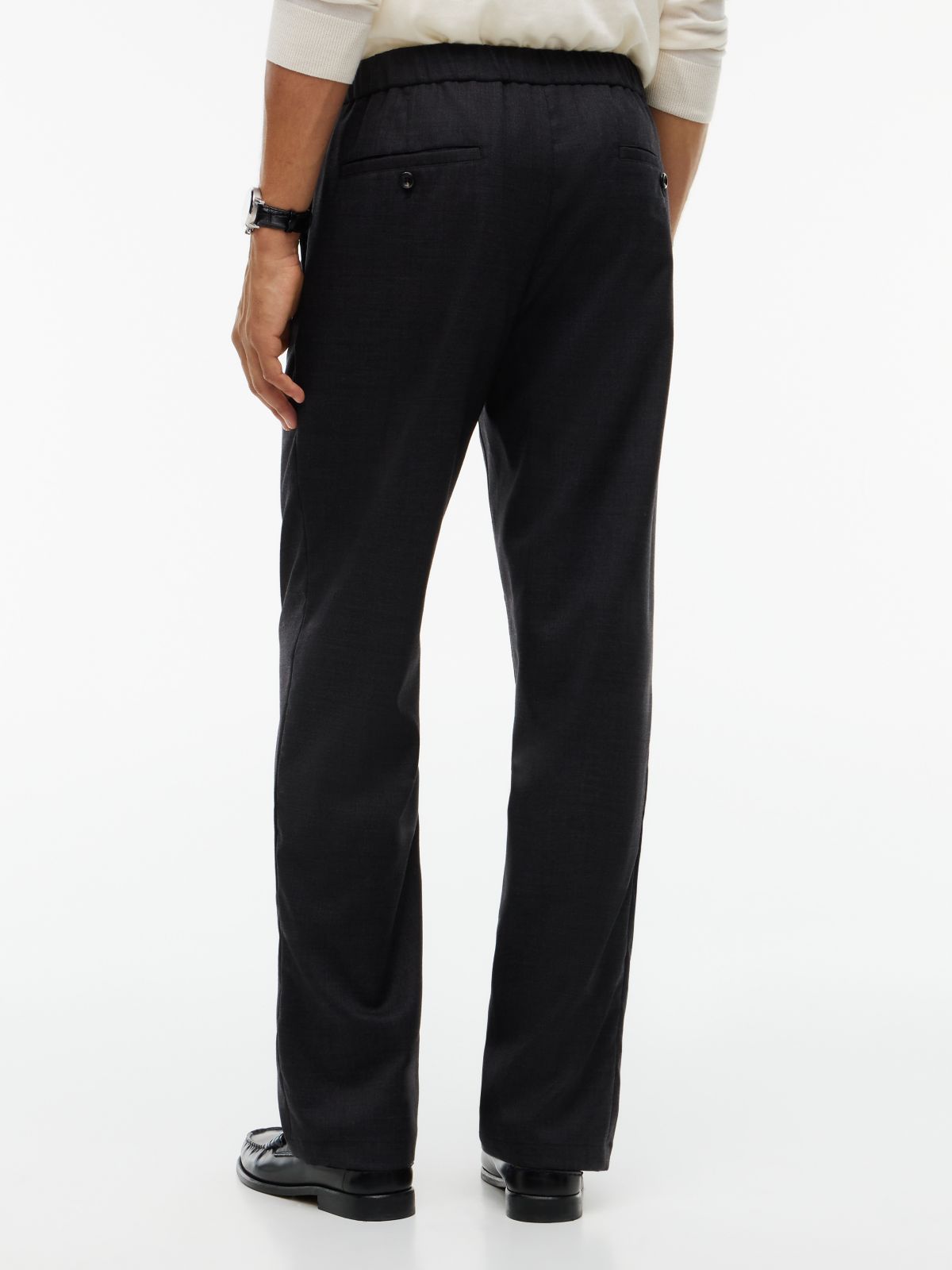 Dover Regular Straight Wool Blend Chinos — Grey