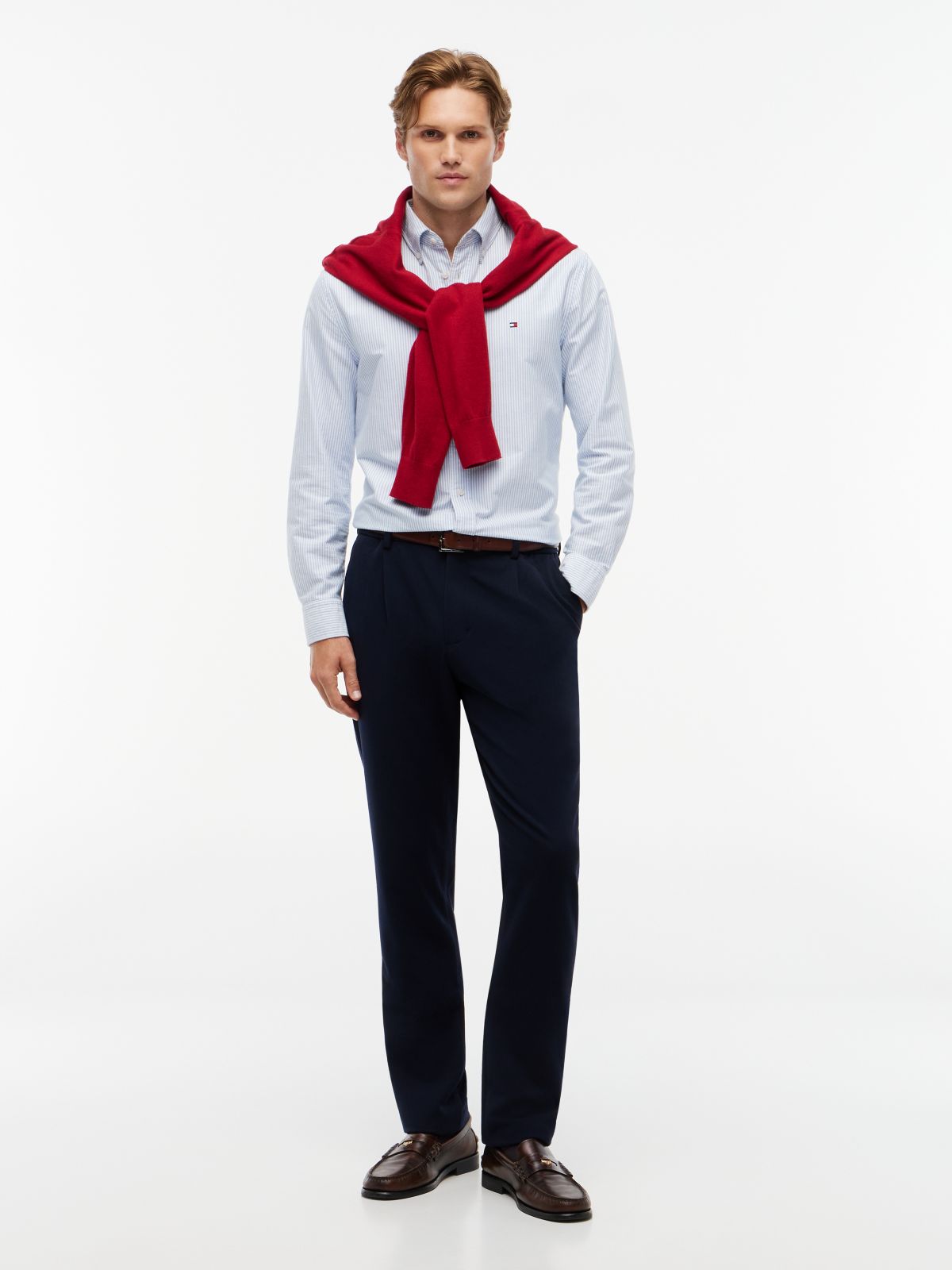 Denton Slim Straight Leg Tech Chinos — Blue