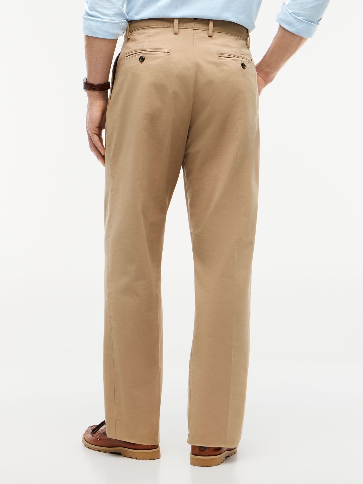 Dover Regular Straight Leg Washed Chinos — Beige