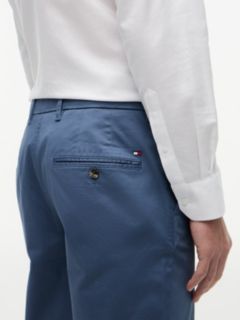 Denton Slim Straight Leg Textured Chinos — Blue 3