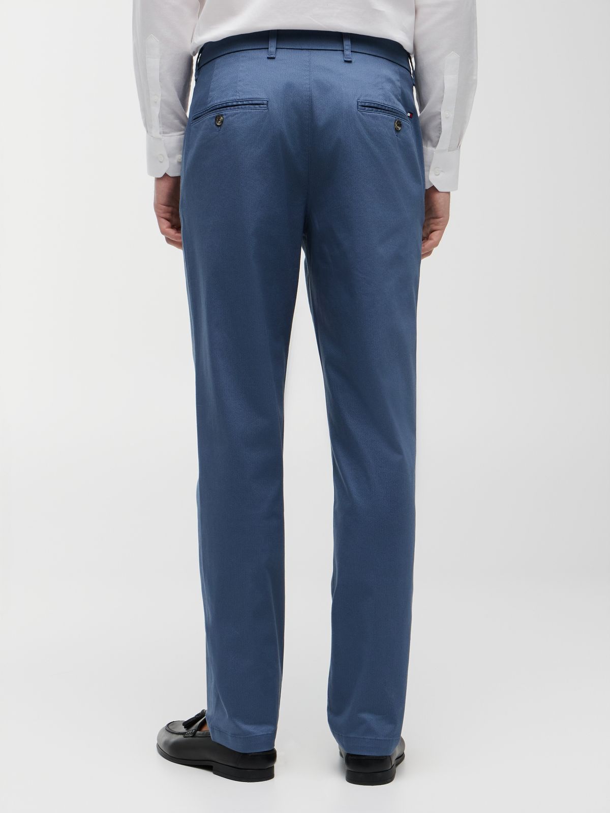 Denton Slim Straight Leg Textured Chinos — Blue