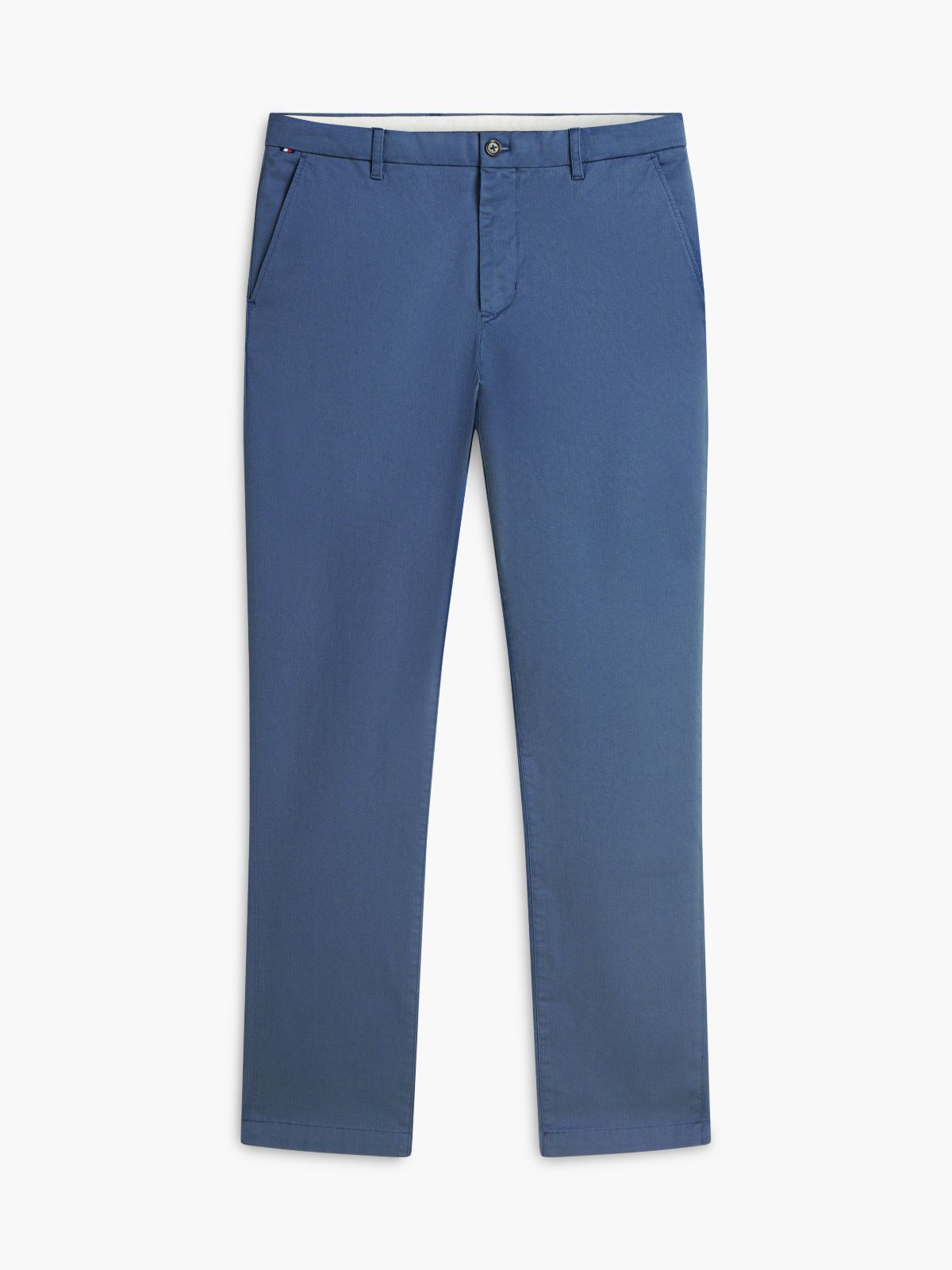 Denton Slim Straight Leg Textured Chinos — Blue