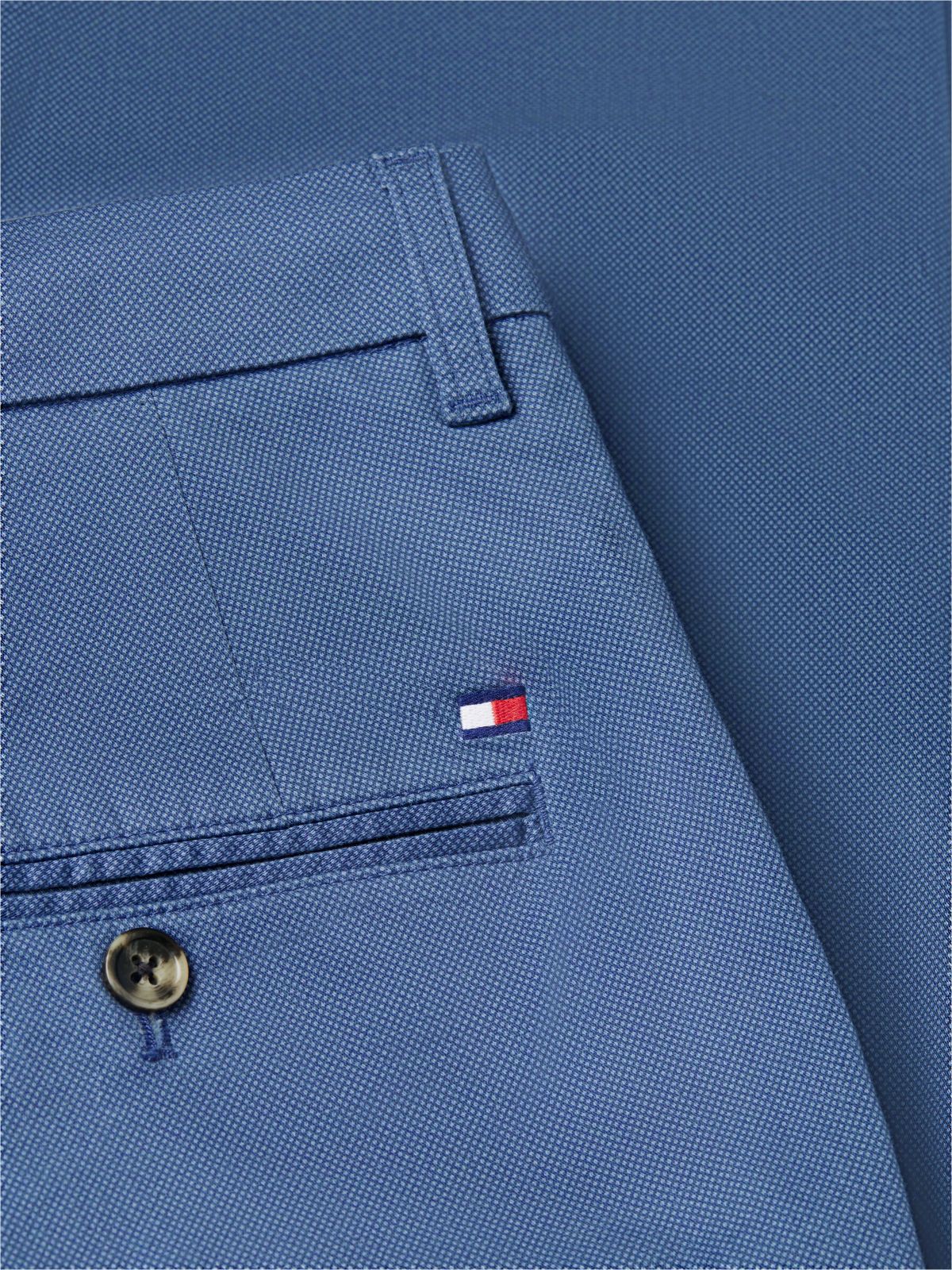 Denton Slim Straight Leg Textured Chinos — Blue