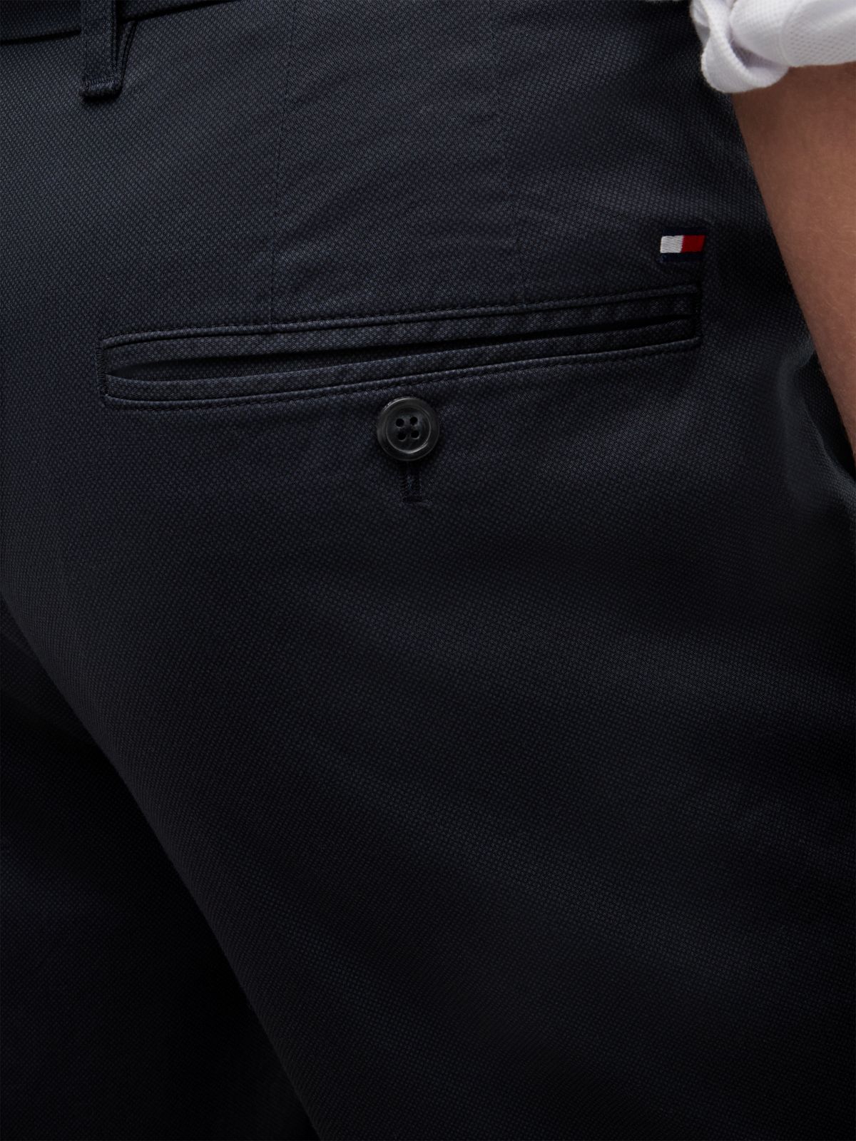 Denton Slim Straight Leg Textured Chinos — Blue