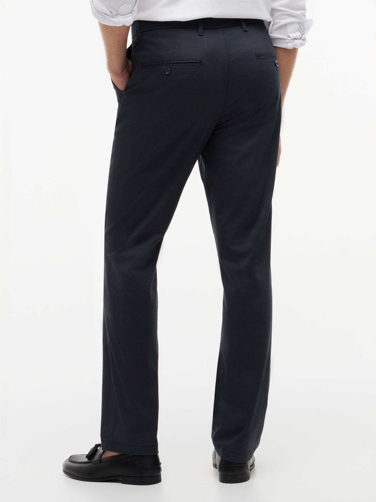 Denton Slim Straight Leg Textured Chinos — Blue