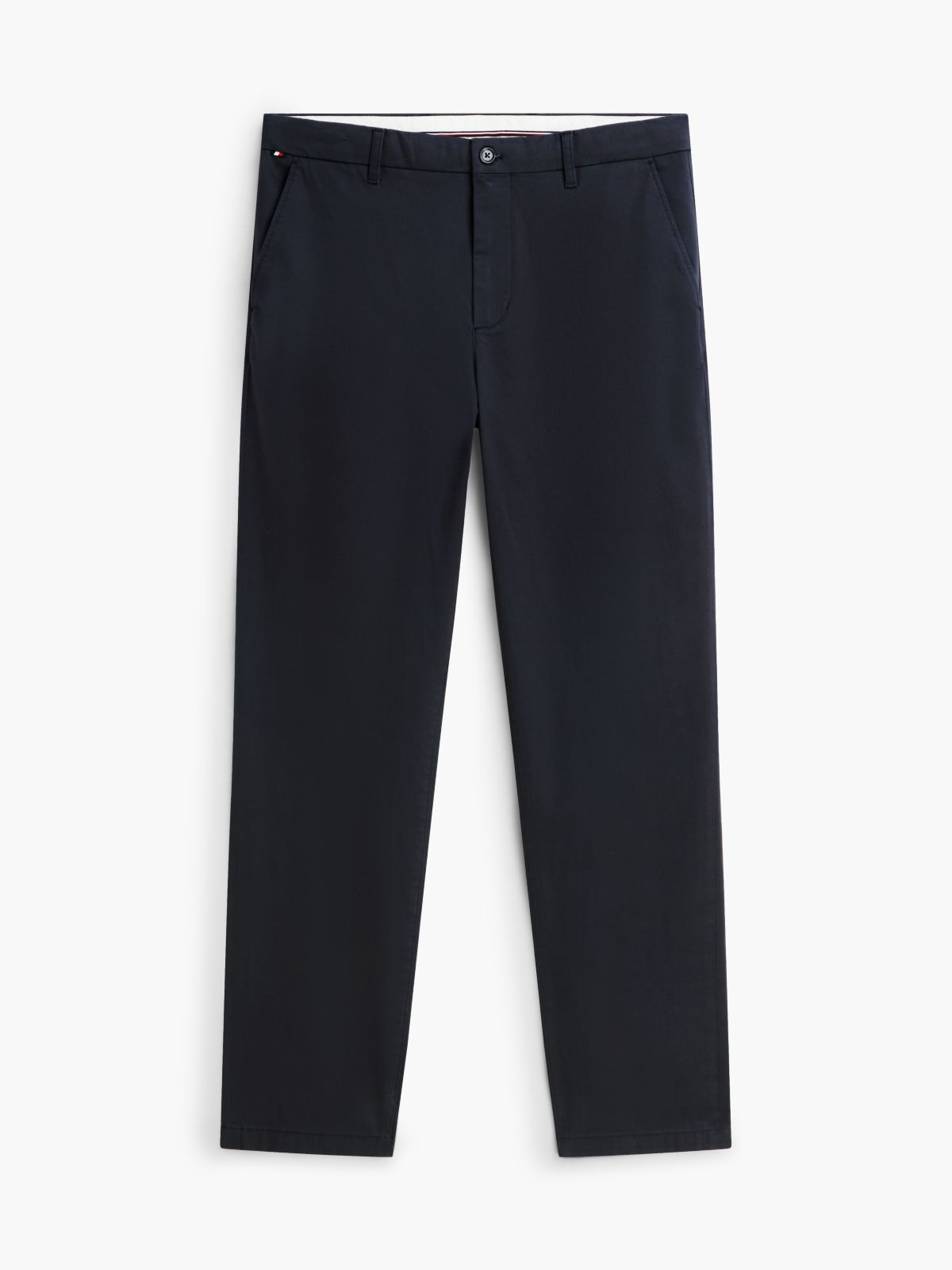 Denton Slim Straight Leg Textured Chinos — Blue