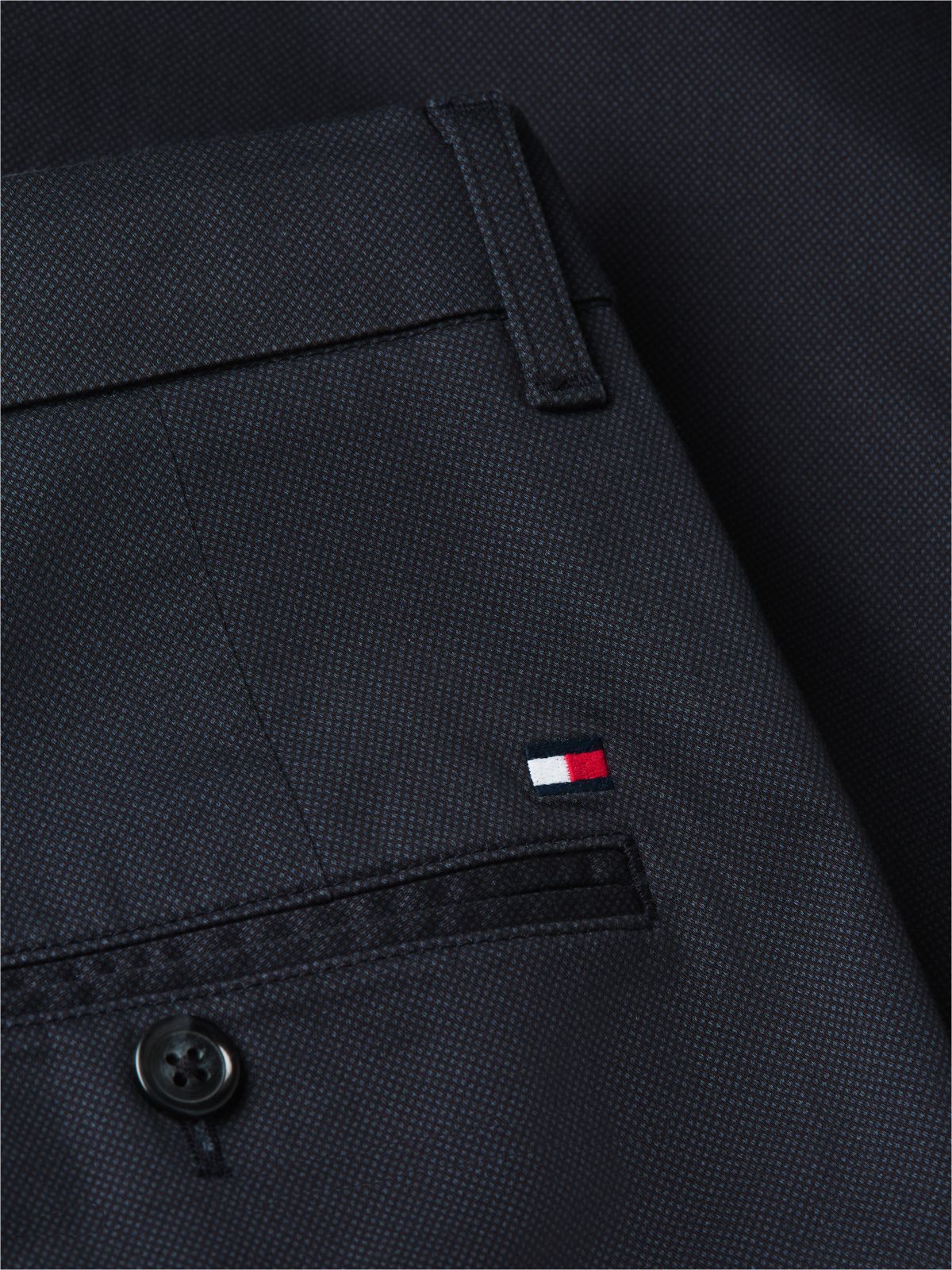 Denton Slim Straight Leg Textured Chinos — Blue