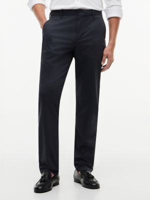 chino droit structuré denton blue pour hommes tommy hilfiger