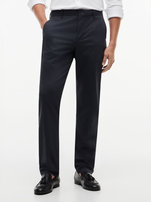 Denton Slim Straight Leg Textured Chinos — Blue
