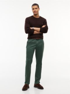 Denton Slim Straight Leg Textured Chinos — Green 2
