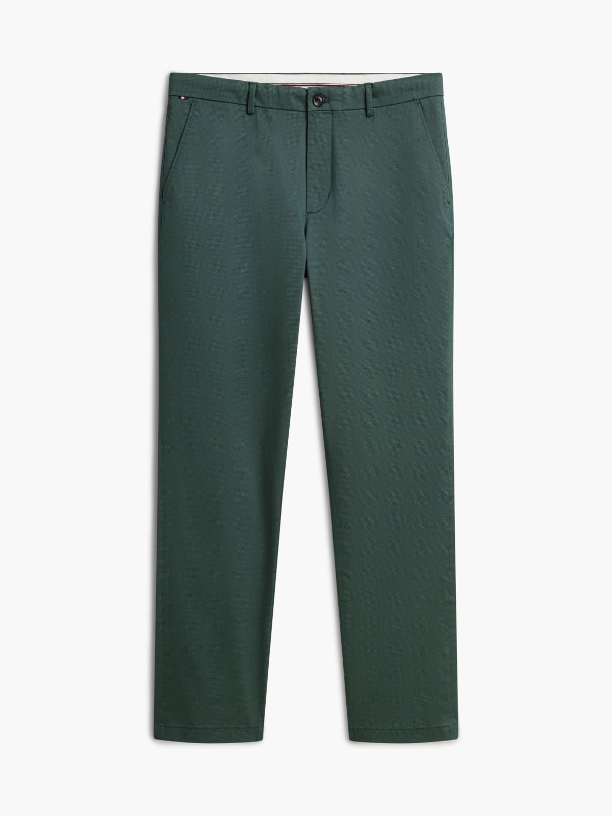 Denton Slim Straight Leg Textured Chinos — Green