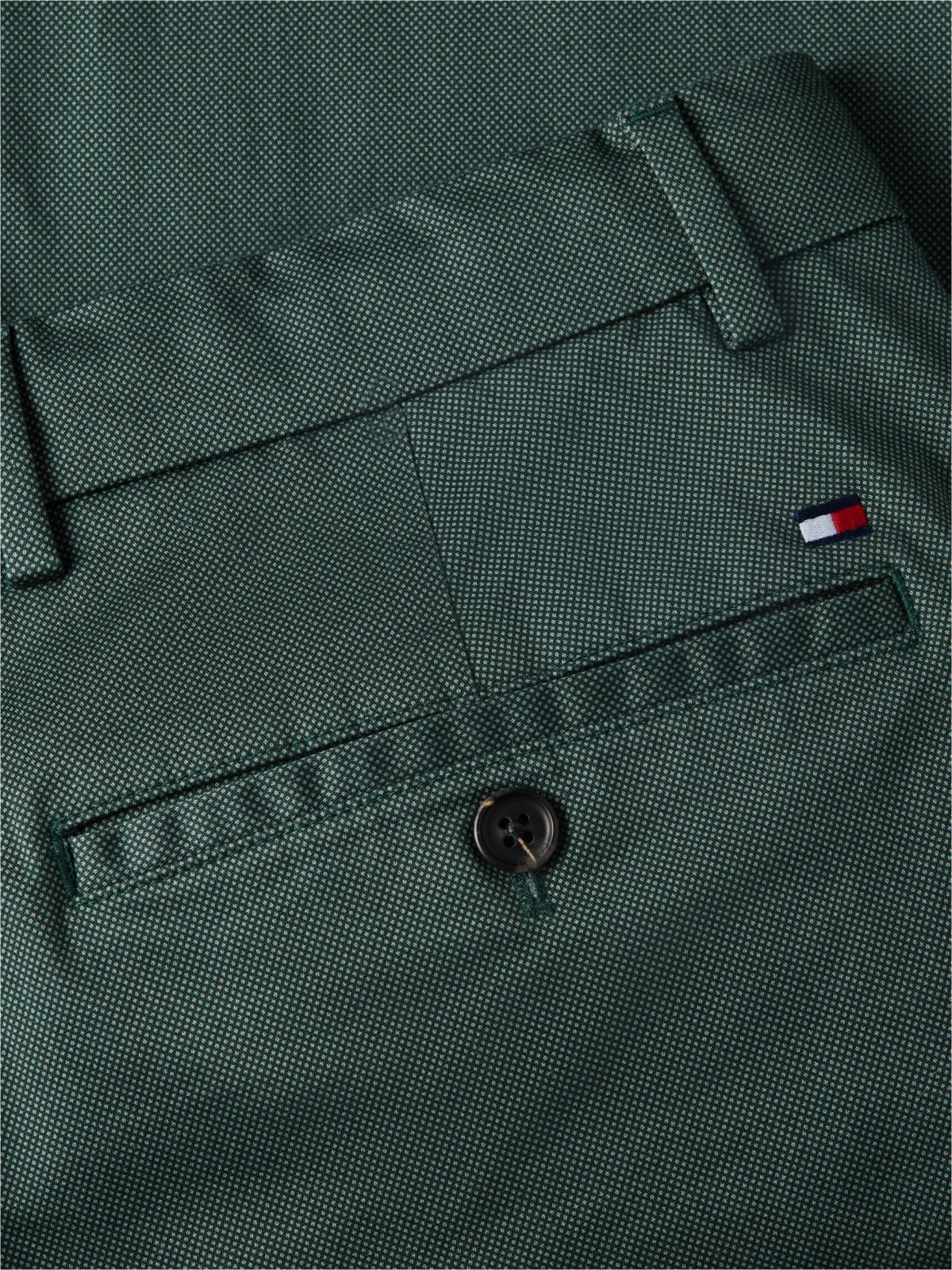Denton Slim Straight Leg Textured Chinos — Green