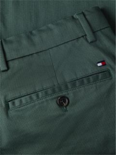 Denton Slim Straight Leg Textured Chinos — Green 6
