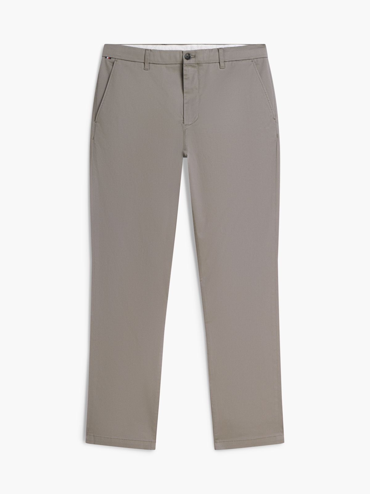 Denton Slim Straight Leg Textured Chinos — Grey