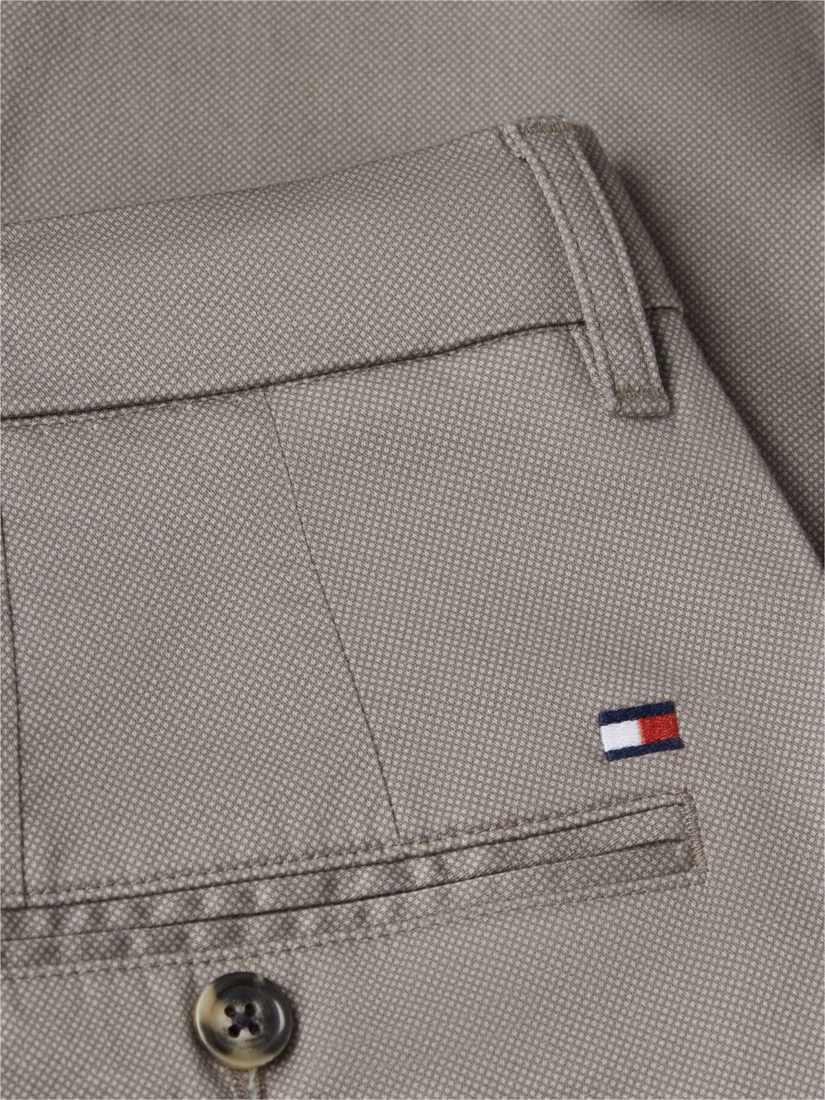 Denton Slim Straight Leg Textured Chinos — Grey