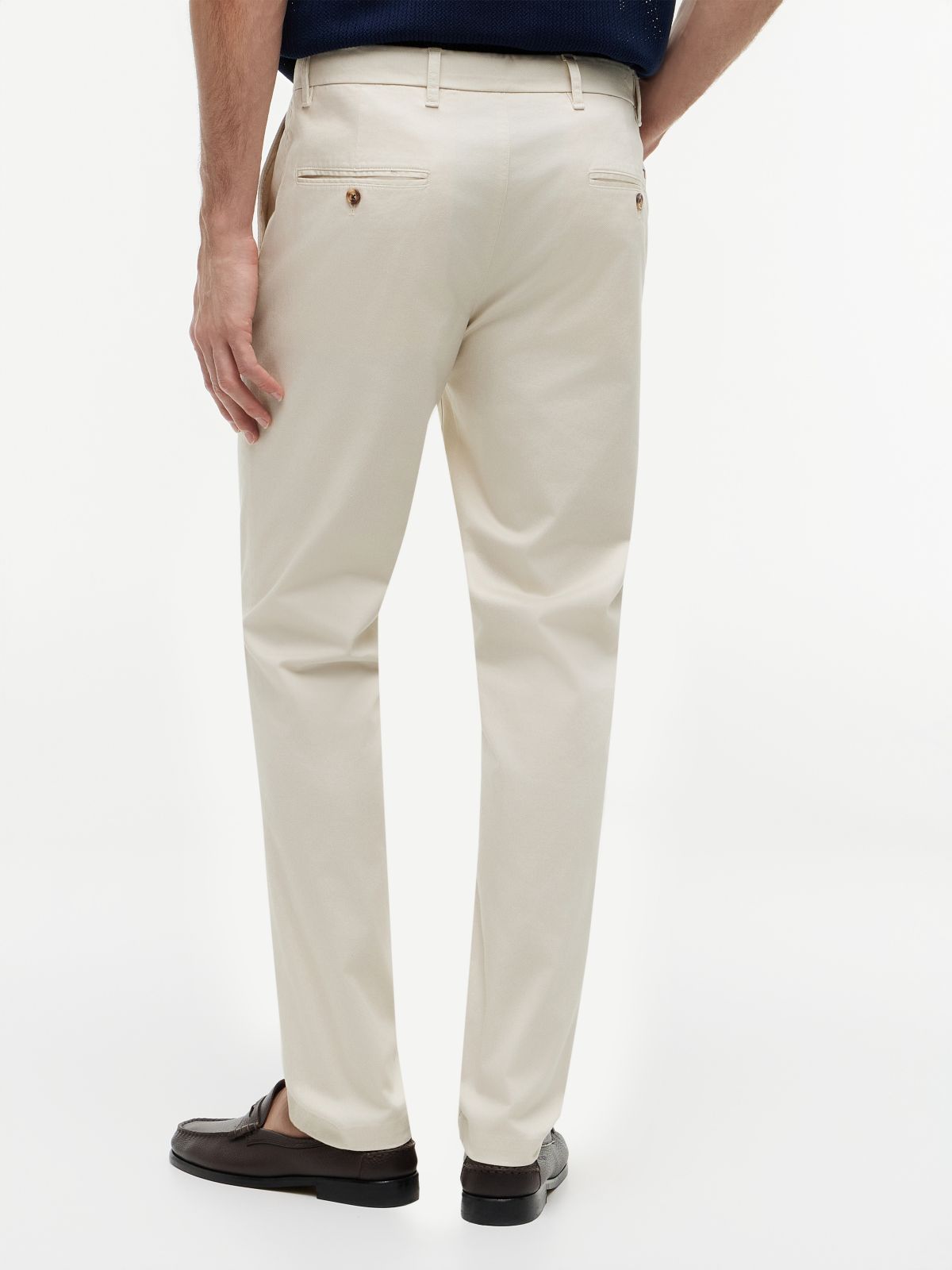 Bleecker Slim Textured Chinos — Beige