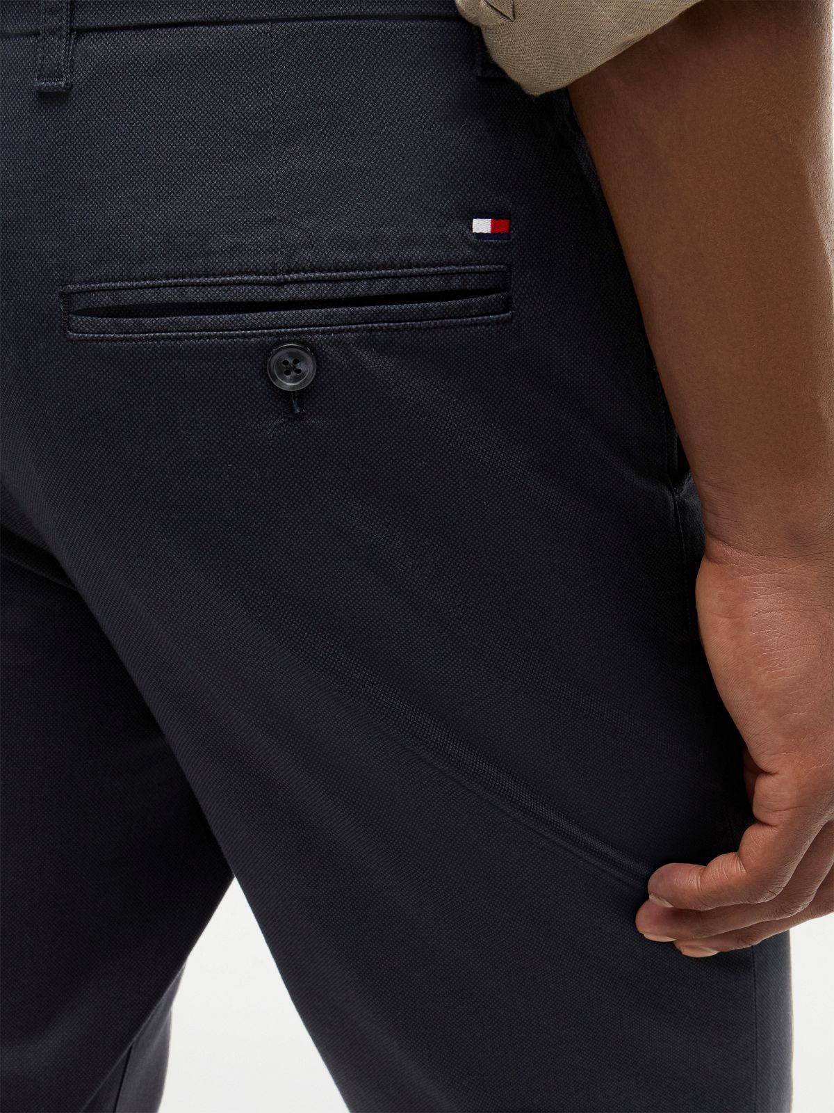 Bleecker Slim Textured Chinos — Blue