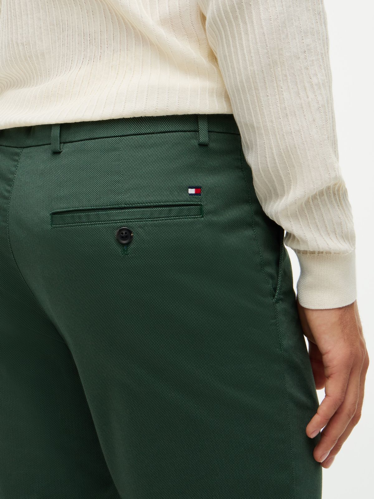 Bleecker Slim Textured Chinos — Green