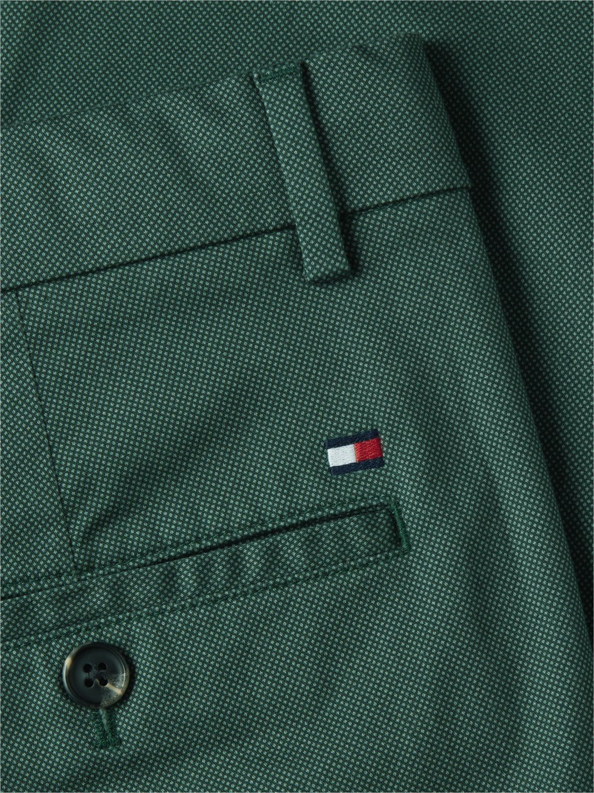 Bleecker Slim Textured Chinos — Green