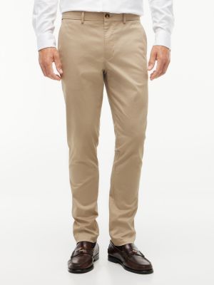 khaki bleecker slim textured chinos for men tommy hilfiger