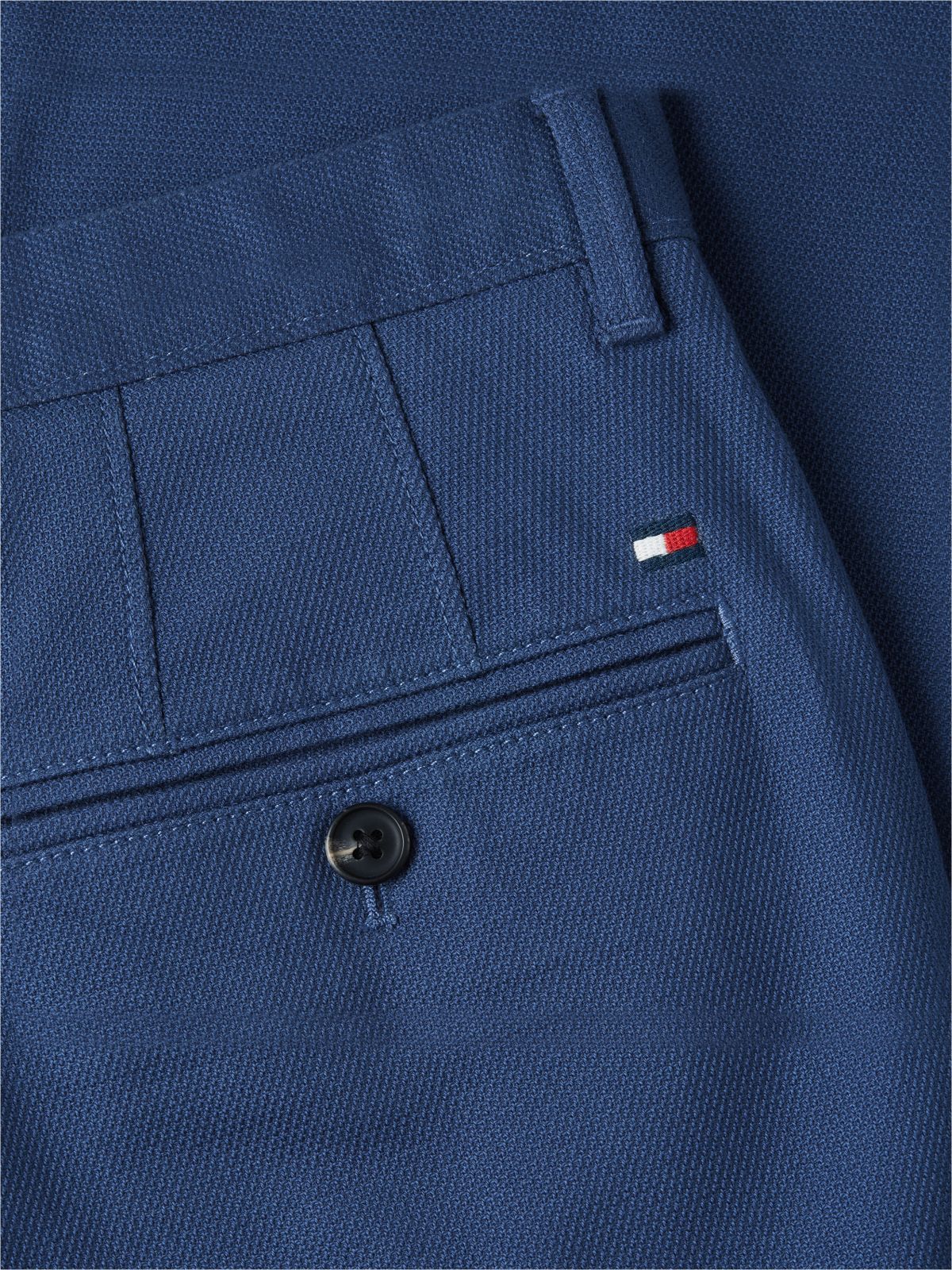 Dover Regular Straight Open Structured Chinos — Blue