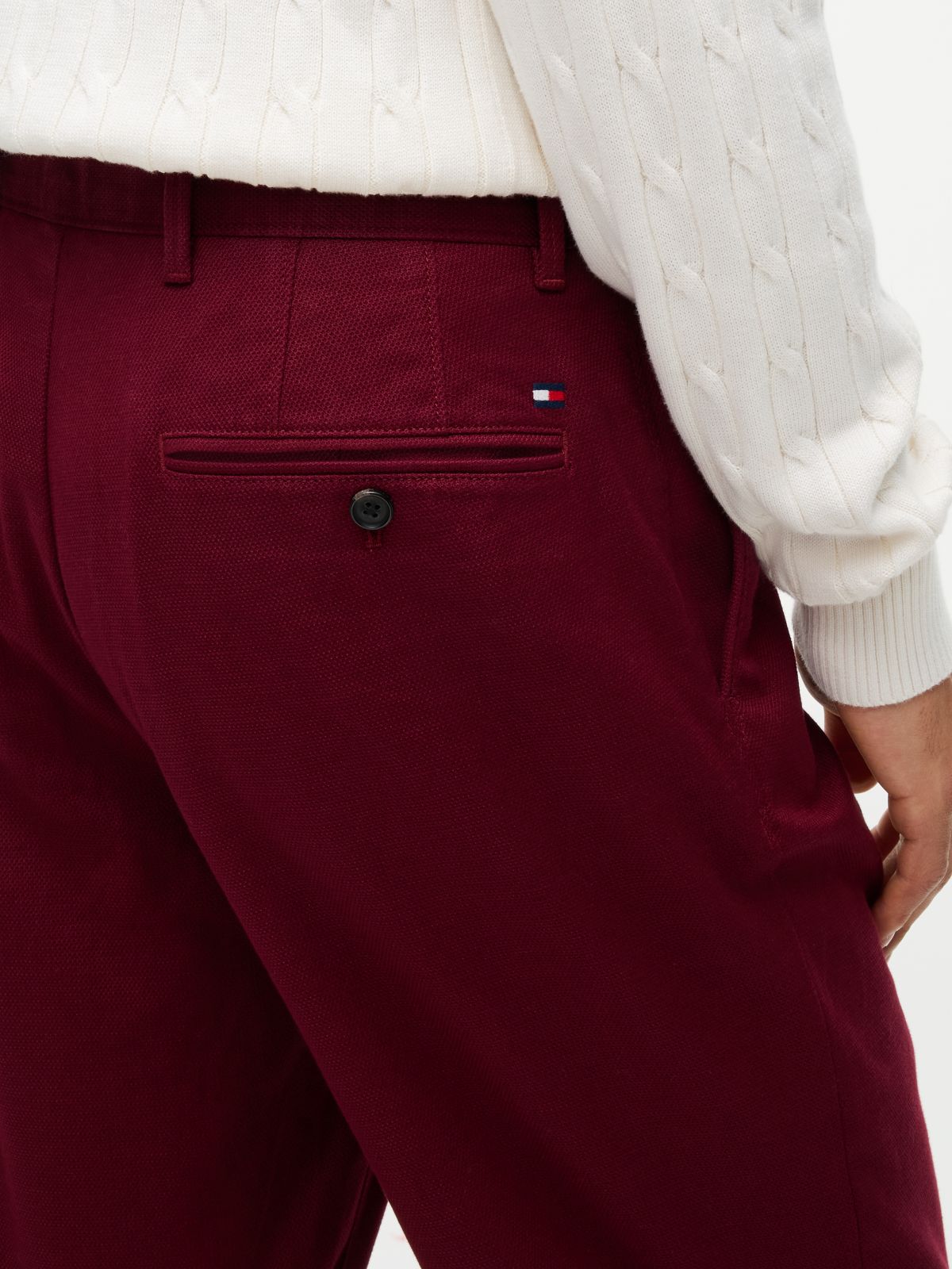 Dover Regular Straight Open Structured Chinos — Purple