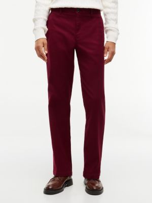 purple dover regular straight open structured chinos for men tommy hilfiger