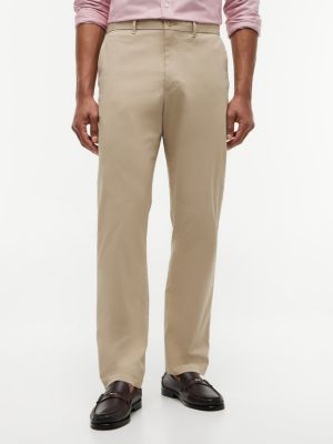 beige chinosy 1985 dover o regularnym porostym kroju dla mężczyźni - tommy hilfiger