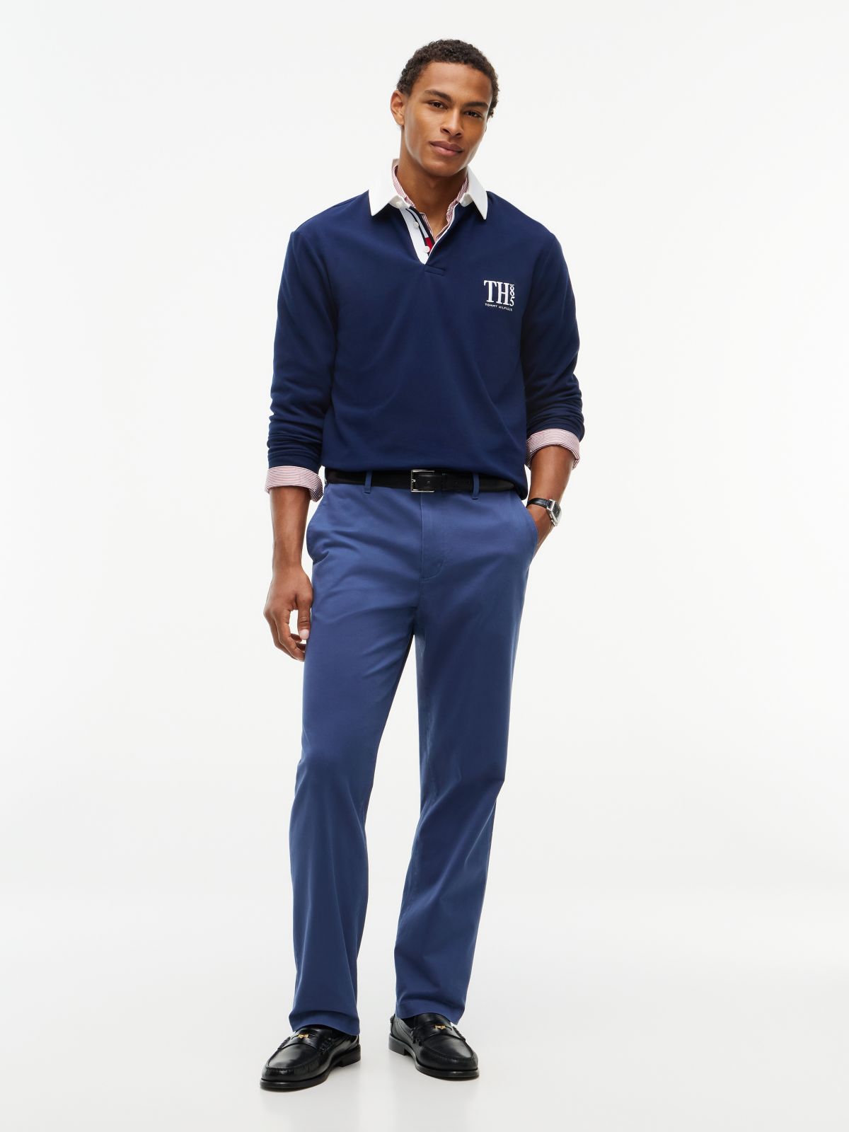 1985 Dover Regular Straight Leg Chinos — Blue