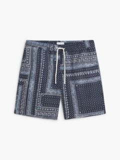 Dover Regular Straight Bandana Print Shorts — Blue 5