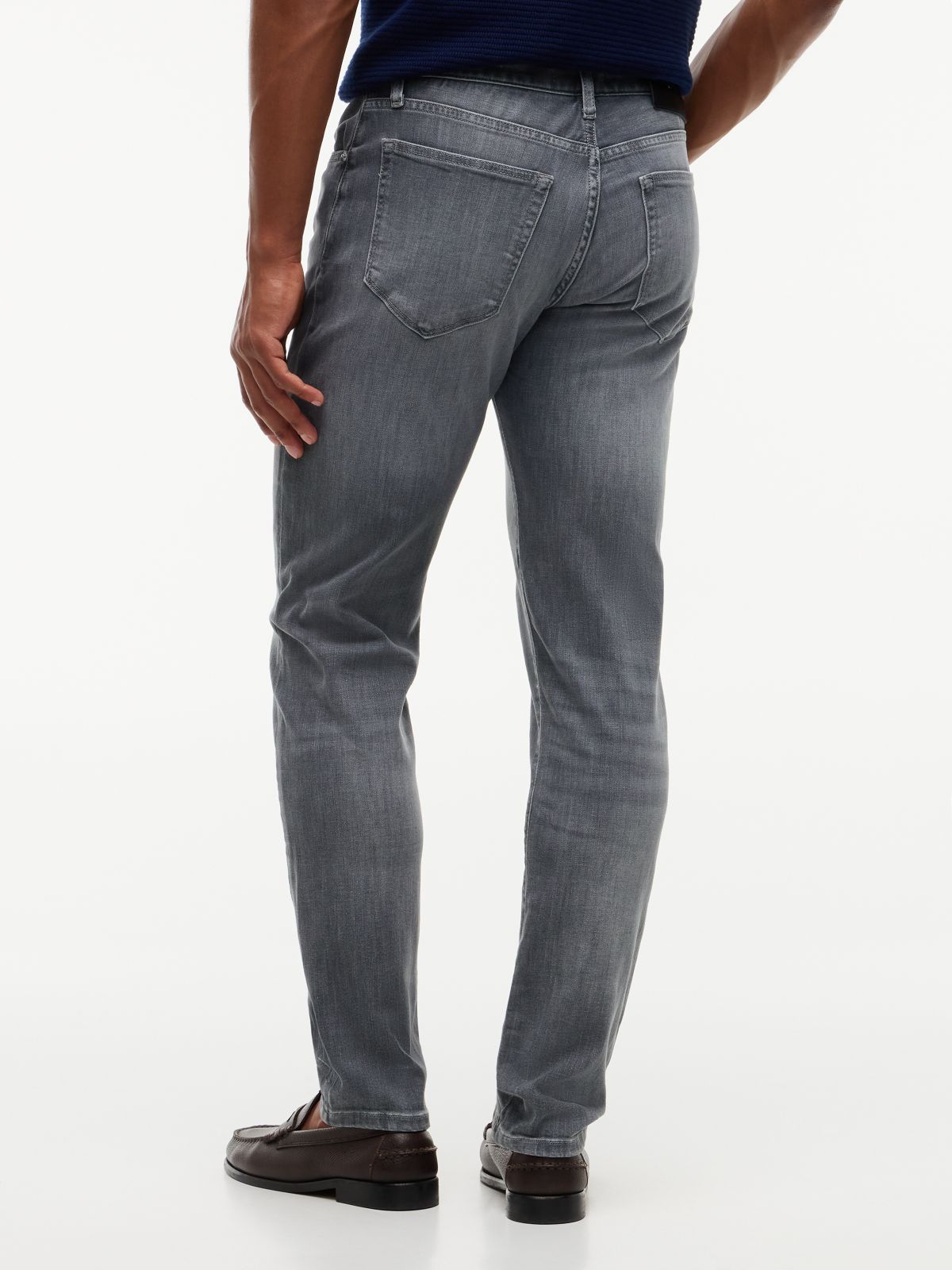 Bleecker Slim Faded Jeans — Grey