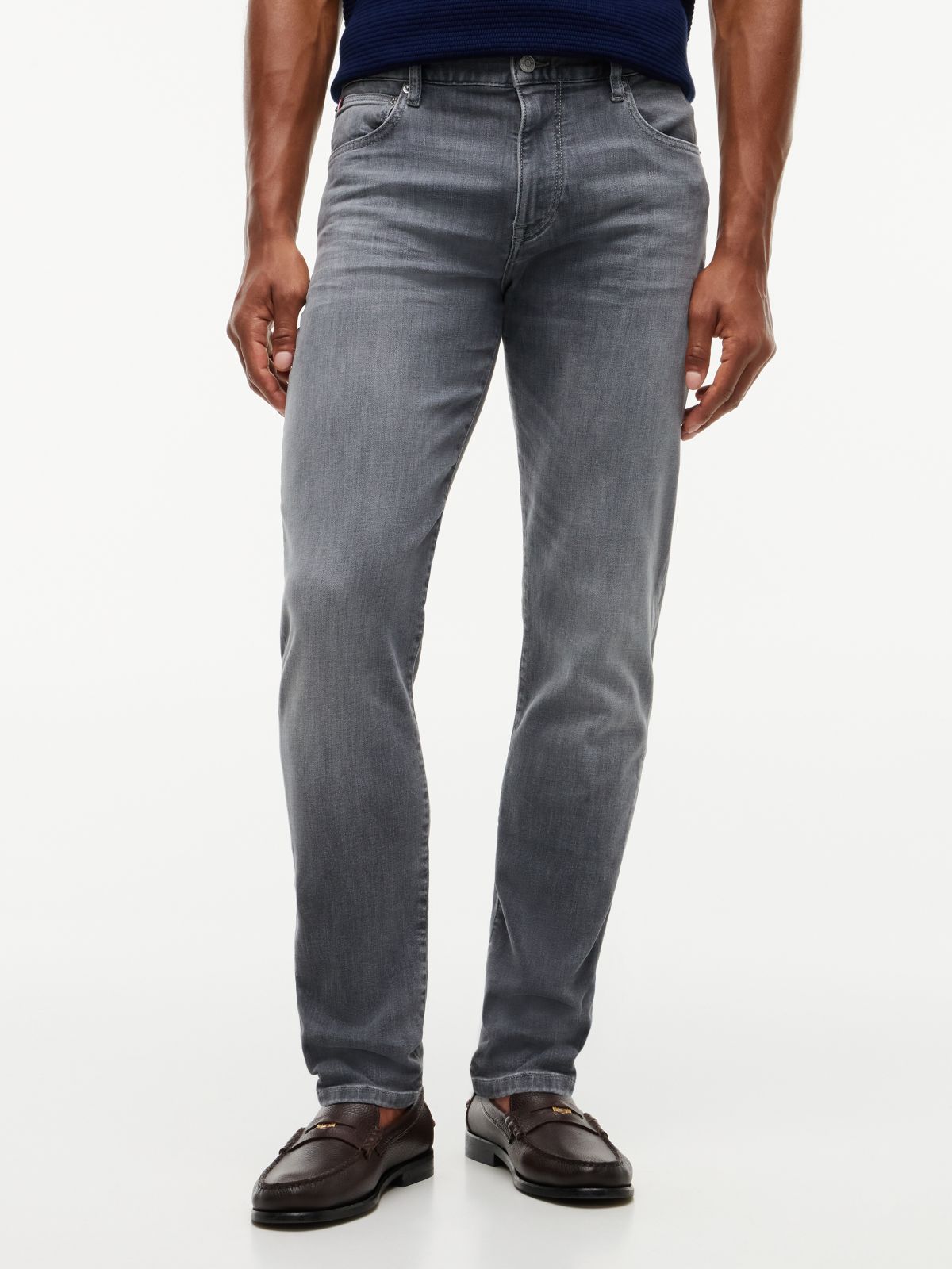 Bleecker Slim Faded Jeans — Grey