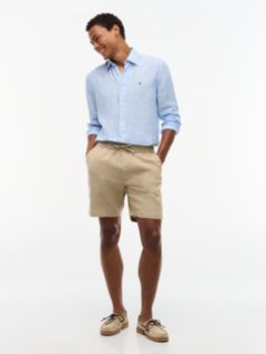 Dover Regular Straight Linen Blend Chino Shorts — Beige 2