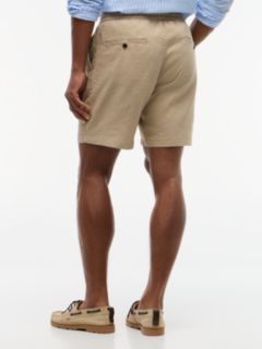 Dover Regular Straight Linen Blend Chino Shorts — Beige 4