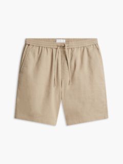 Dover Regular Straight Linen Blend Chino Shorts — Beige 5