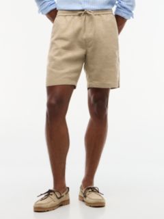 Dover Regular Straight Linen Blend Chino Shorts — Beige 1