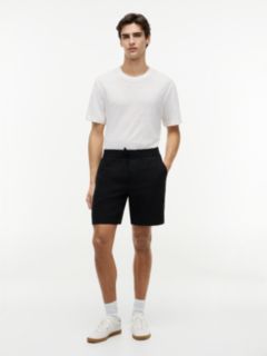 Dover Regular Straight Linen Blend Chino Shorts — Black 2