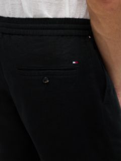Dover Regular Straight Linen Blend Chino Shorts — Black 3