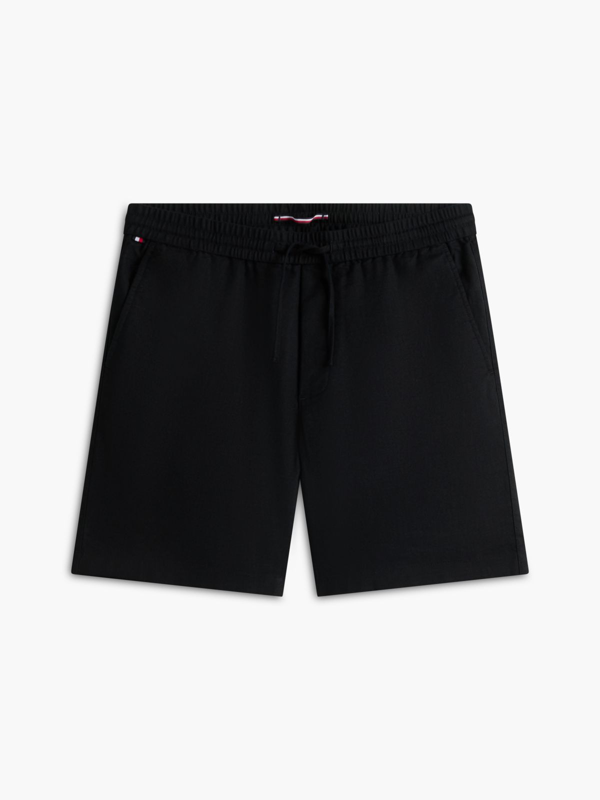 Dover Regular Straight Linen Blend Chino Shorts — Black